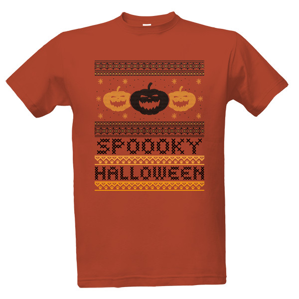 Tričko s potiskem Dýně Spooky Halloween
