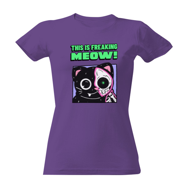 Tričko s potiskem Freaking Meow