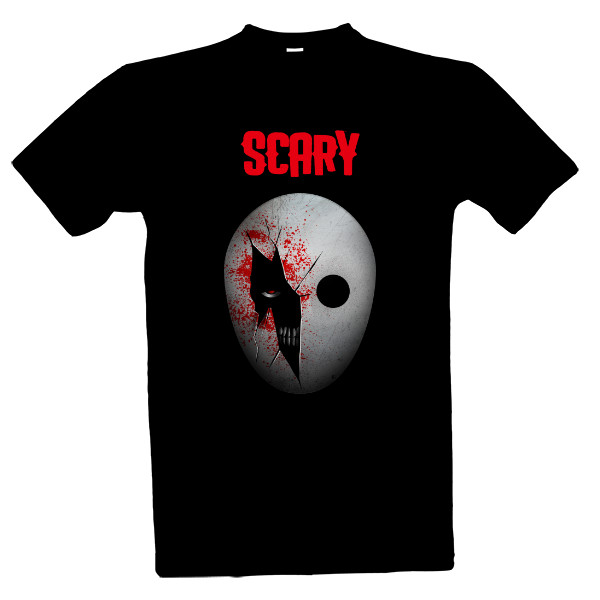 Tričko s potiskem Halloweenská Maska Scary