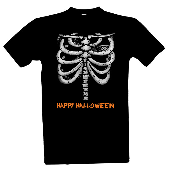 Tričko s potiskem Hrudník Happy Halloween