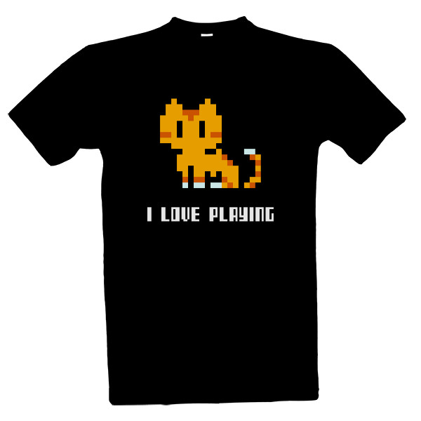 Tričko s potiskem I love playing
