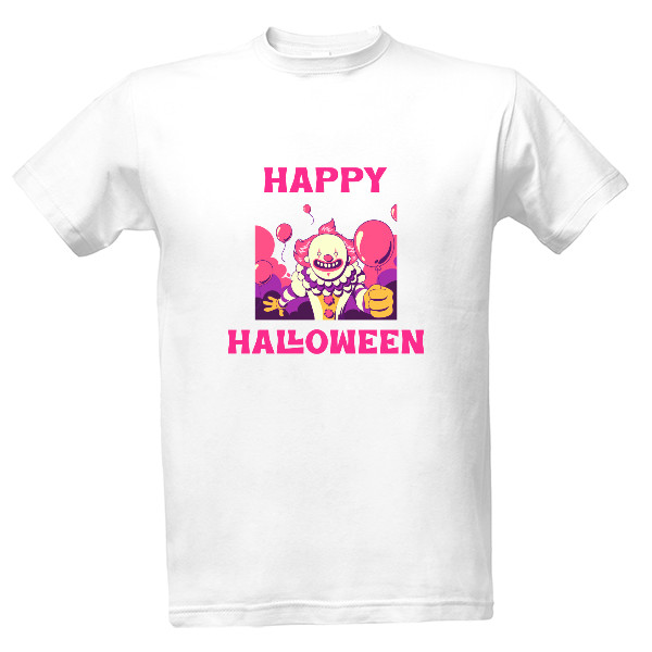 Tričko s potiskem Klaun s balonkem - Happy Halloween