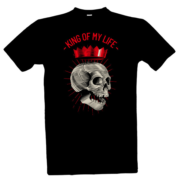 Tričko s potiskem Lebka King of my life