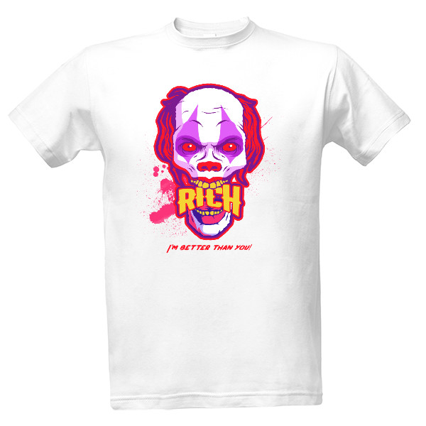 Tričko s potiskem Lebka Rich