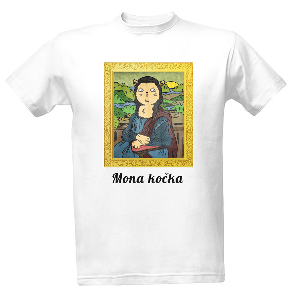 Tričko s potiskem Mona kočka