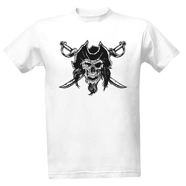 Tričko s potiskem Pirátská lebka