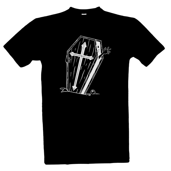 Tričko s potiskem Rakev s mrtvolou