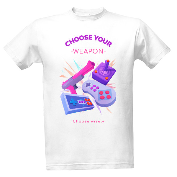 Tričko s potiskem Různé herní konzoly - Choose your weapon